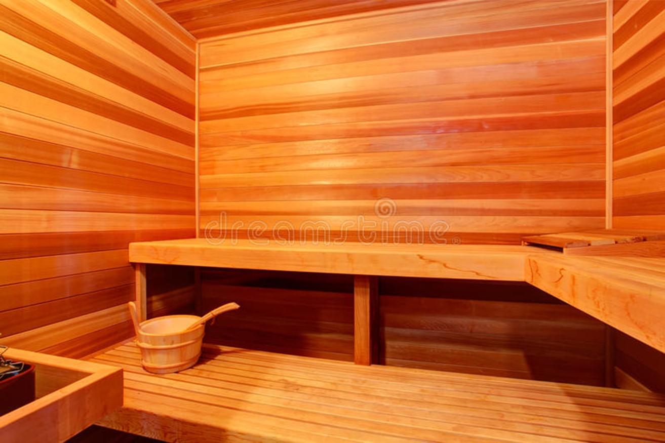 Sauna room interior